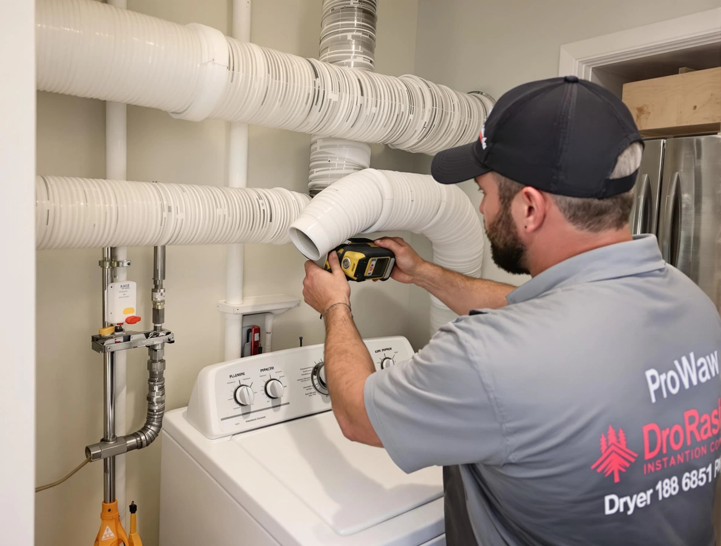 Professional dryer vent hose installation by Blackstone Dryer Vent Cleaning in Blackstone