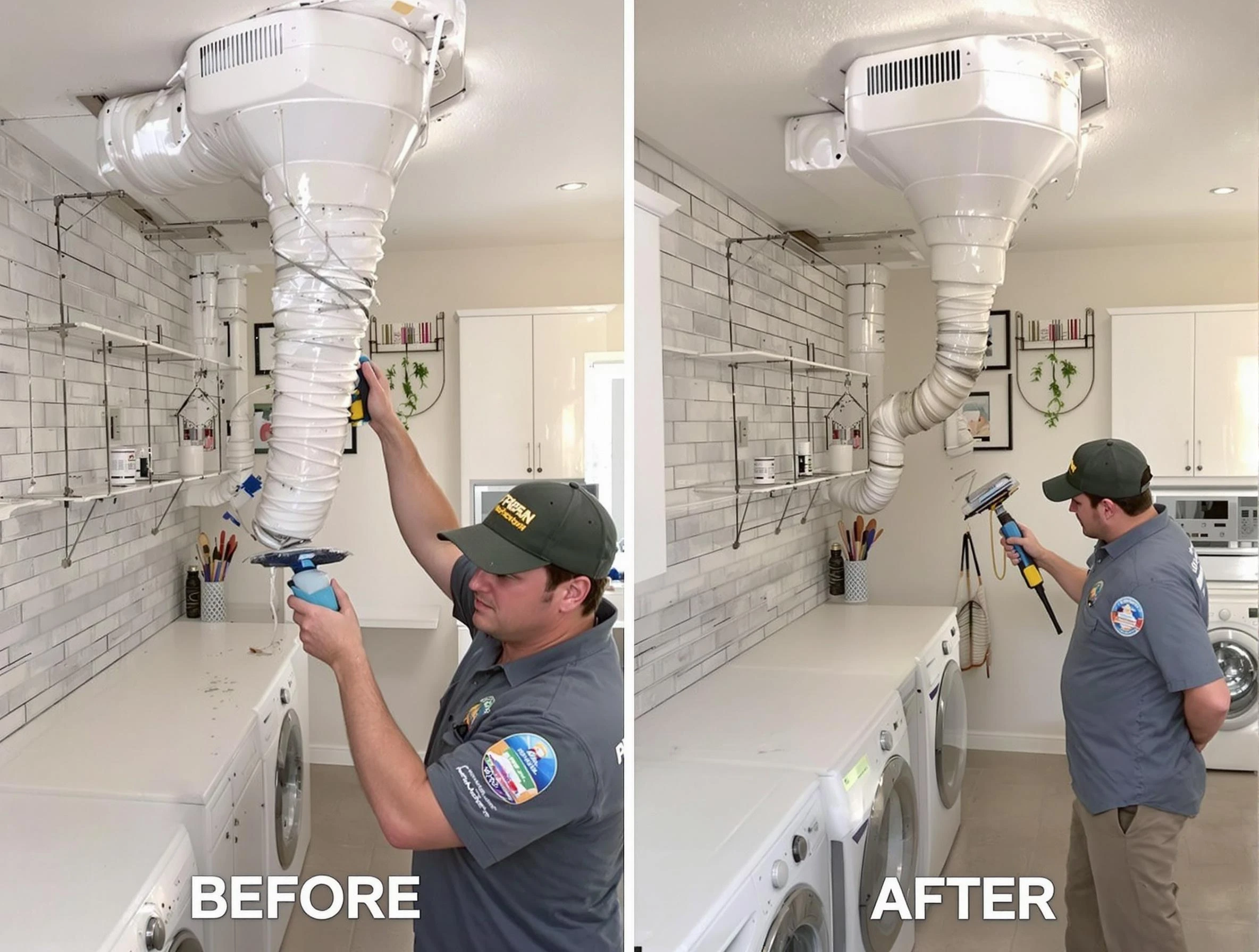 Professional dryer exhaust vent cleaning by Blackstone Dryer Vent Cleaning in Blackstone