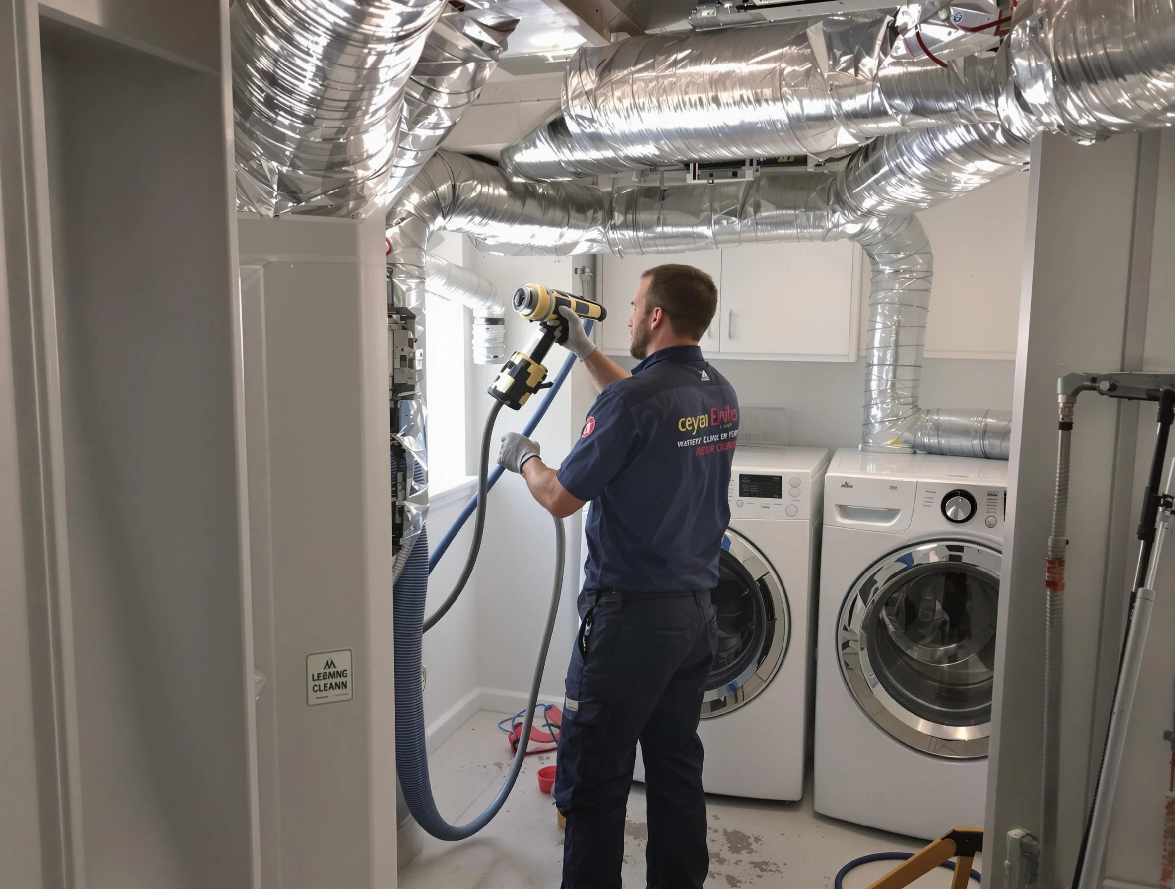 Blackstone Dryer Vent Cleaning specialist using advanced equipment for thorough duct cleaning in Blackstone